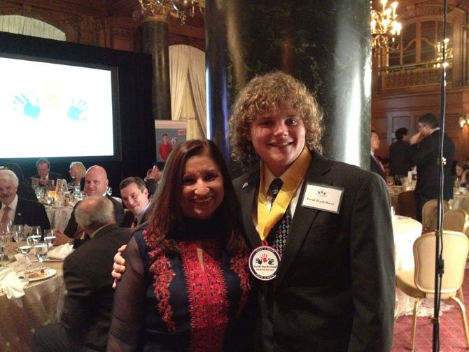 From left are Dr. Aziza Shad and Daniel Shank-Rowe at a hospital fundraiser in August.