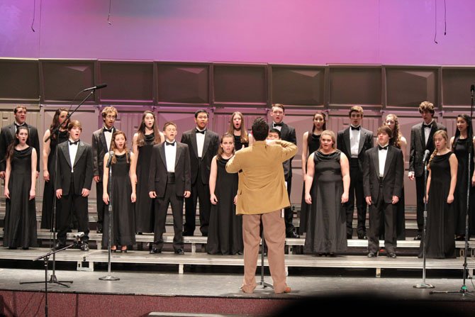 The Chantilly Chamber Chorale performing at the fall concert.