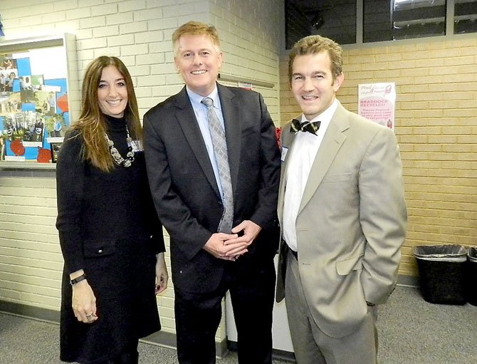 Del. Eileen Filler-Corn (D-41), Supervisor John Cook (R-Braddock) and Sen. Chap Petersen (D-34) at the 18th Annual Taste of Braddock on Dec. 5. 