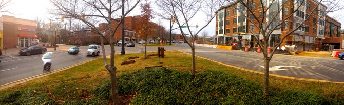 The intersection of Lee Highway at Monroe Street.