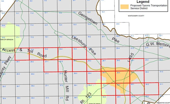 The Fairfax County Board of Supervisors has created a Tysons Service district, which will tax residents and businesses to help pay for $3.1 billion in improvements to Tysons Corner. 