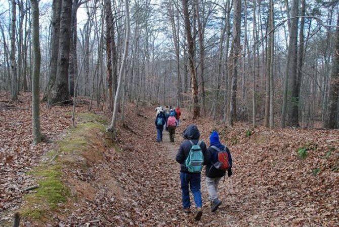 Dec. 5, 2010 VNPS Potowmack Chapter field trip to Hemlock Overlook Park. Coming up: Field Trip to Old-Age Hemlock Forest at Hemlock Overlook Regional Park, Fairfax County on Sunday, Feb. 3, 1-4 p.m. Field trip co-sponsored by the Potowmack Chapter-VNPS and the Botanical Society of Washington and led by Rod Simmons. Field trip is free and open to the public. RSVP to vnps.pot@gmail.com.
