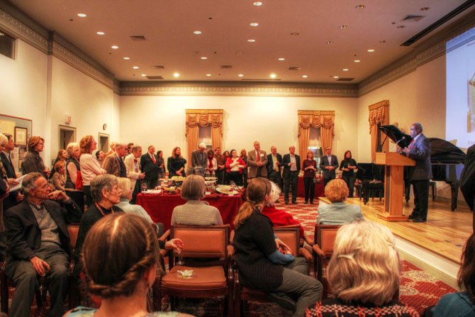 Mayor Bill Euille welcomes friends, staff and volunteers of the Office of Historic Alexandria to the museum accreditation program on Jan. 24 at the Lyceum.