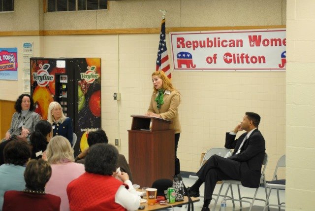 Martha Boneta, Virginia farmer and property rights advocate, speaking to the Republican Women of Clifton (RWC).