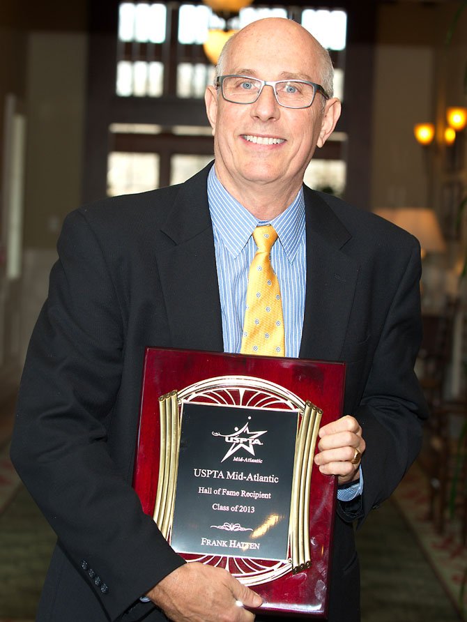 Frank Hatten was inducted into the Mid-Atlantic Professional Tennis Association Hall of Fame on March 9.