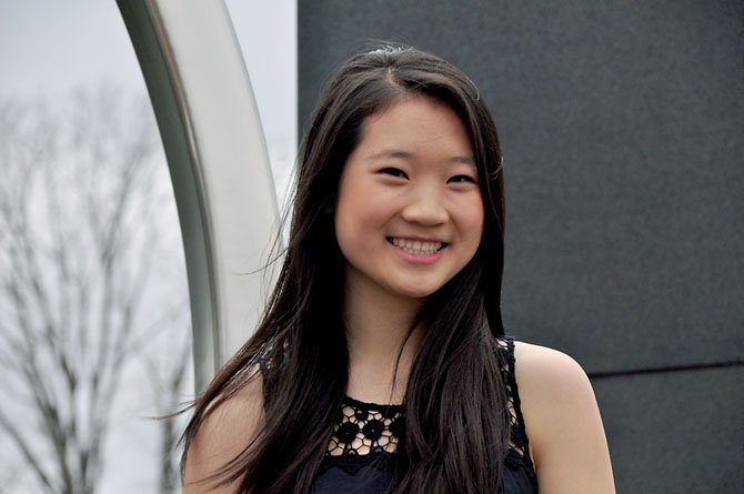 Thomas Jefferson senior Katherine Ho, who was awarded a scholarship by the Siemens Foundation for her performance on AP exams. Ho was one of two awardees from Virginia. 