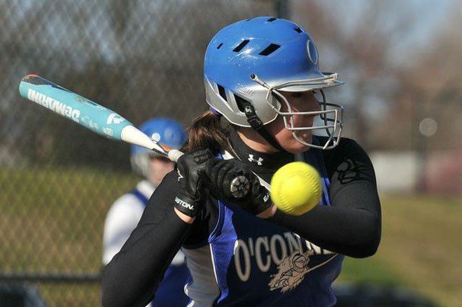 Bishop O’Connell senior catcher Jillian Ferraro did not strike out last season.