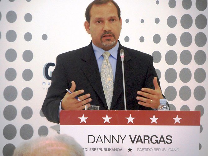 Danny Vargas, CEO and founder of VARcom solutions, during a 2012 mock debate in Spain.
