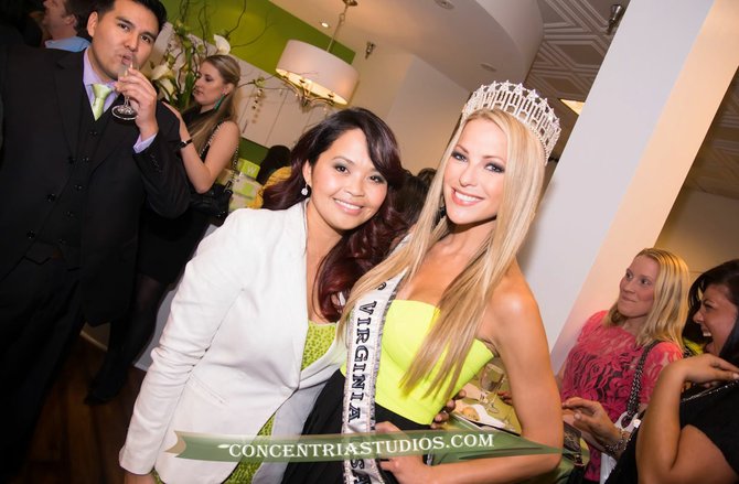 Salon owner Souny West with Miss Virginia USA 2013 Shannon McAnally
