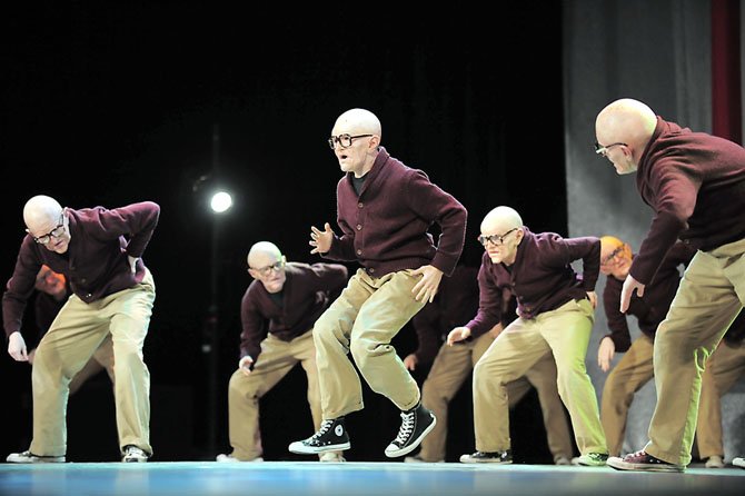 Members of the West Springfield Dance Team perform “Old People” at the National Dance Alliance Nationals competition in Orlando, Fla. The team won fourth consecutive NDA National Championship. 