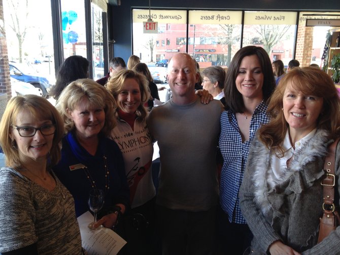 From left, supporters of the Lymphoma Research Foundation Bike Ride: Pam Sellers, Deb Granato, bike team captain Valerie Kappler, Mark Kadonoff (a Remission Rider team member), Jennifer Hosking and Amy Feather.
