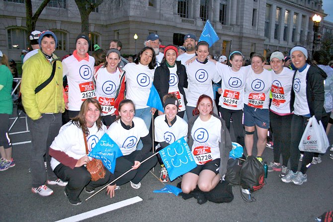 Family, friends and supporters of the Josh Anderson Foundation participate in the Rock ‘n Roll Half Marathon in Washington, D.C. Saturday March 16. The foundation, which supports mental health and depression awareness, has had a team in the marathon for the last four years to fundraise for its activities. 