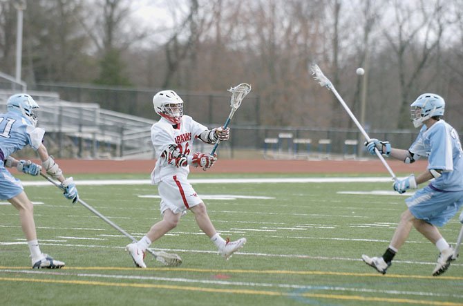 Madison senior Kyle Mancini scored two goals against Yorktown on March 28.