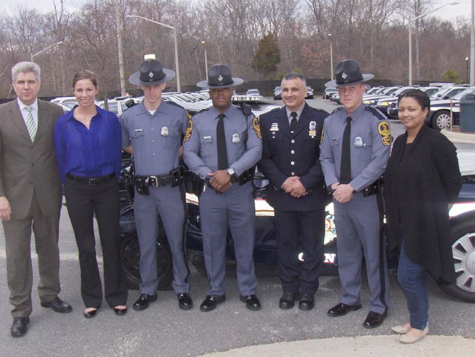 From left are Gregory and Emily Zetts, John Yacek, Lorenzo Goode, Rockie Akhavan, Matthew Ratliff and Stacey Hawkins.