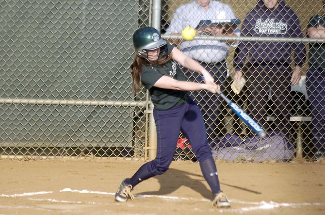 South County sophomore second baseman Cara Yates finished 4-for-5 with a triple and four RBIs against Lake Braddock on Tuesday night, April 23.