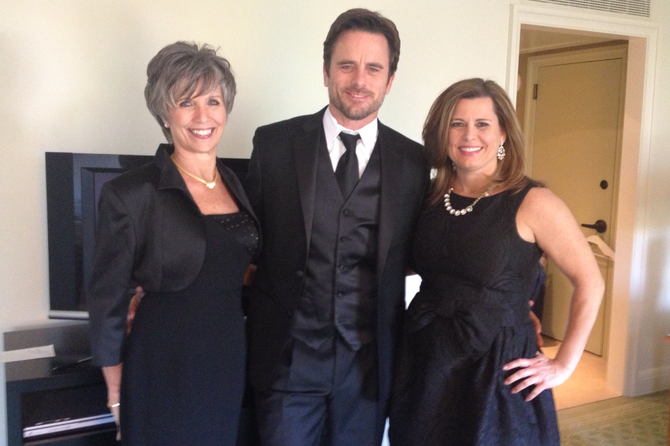 Charles "Chip" Esten with mom Cynthia and sister Cathy Puskar. Chip and Cathy are working together to put on the Friday, May 3, benefit concert for The Scholarship Fund of Alexandria where Chip will perform new, original songs to benefit students of his alma mater, T.C. Williams High School; Puskar is chair of the board of trustees for The Scholarship Fund of Alexandria.