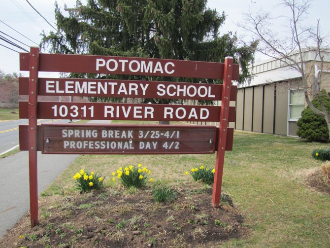 The Potomac Elementary School sign