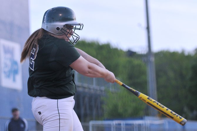 South County catcher Haylea Geer hit a three-run home run against West Potomac on Friday night.