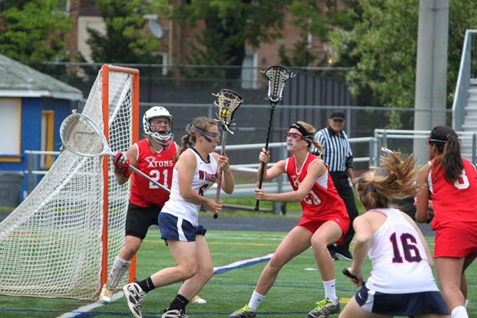 Woodson senior Laura Dunn (6) scored six goals against Annandale on Tuesday night.