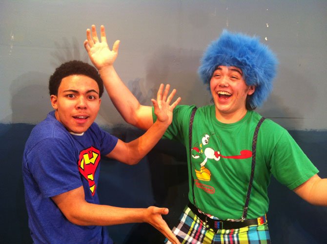 Diego Encarnacion (Aidan) and Jared Shields (Ralph) in Chantilly’s children’s play, “Imagine If.”
