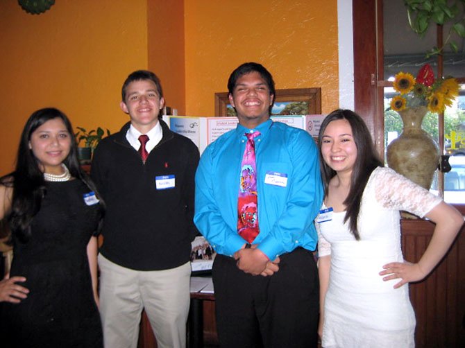 From left, scholarship recipients Ana Gloribel Pereira Mejia, Nicolas Polo Sánchez, Juan Guevara and Melanie Aguilar Rojas have worked hard to achieve “firsts” for their families in America.