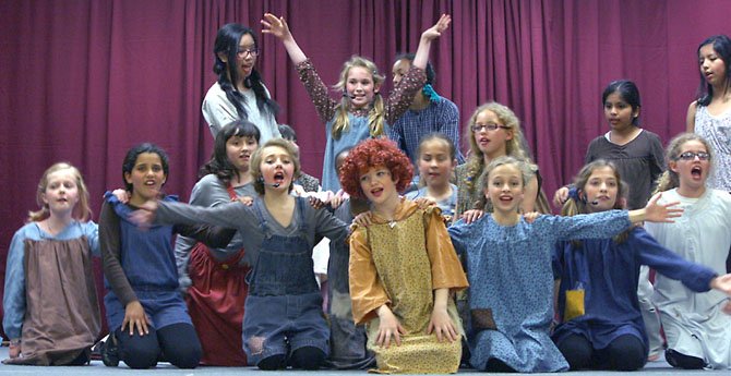 Orphan Annie in the SEES Players' premiere production "Annie, Jr." The theatre group of Springfield Estates Elementary School put on the production April 24-26.