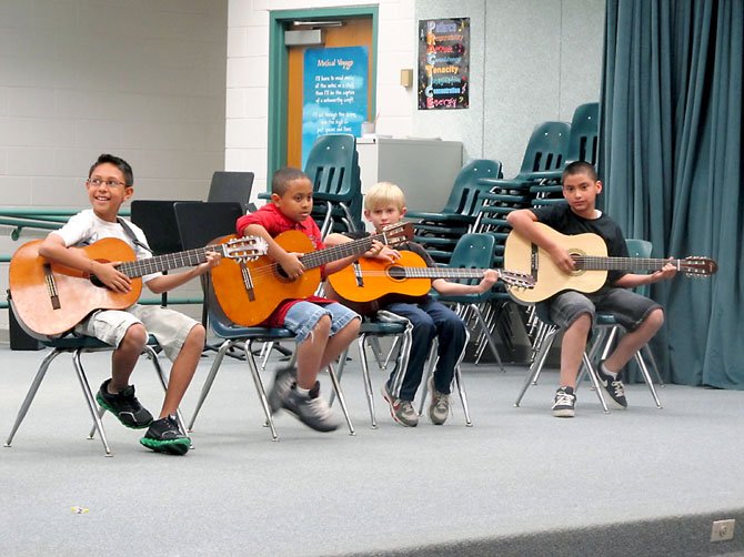 “The Beetles”—from left, Christian Robles-Galvan, Danie Seraline, Hunter McCullough and Edwin Olvera Villatoro.