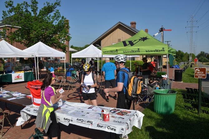 The Herndon bike station pit stop near the W&OD trail. 