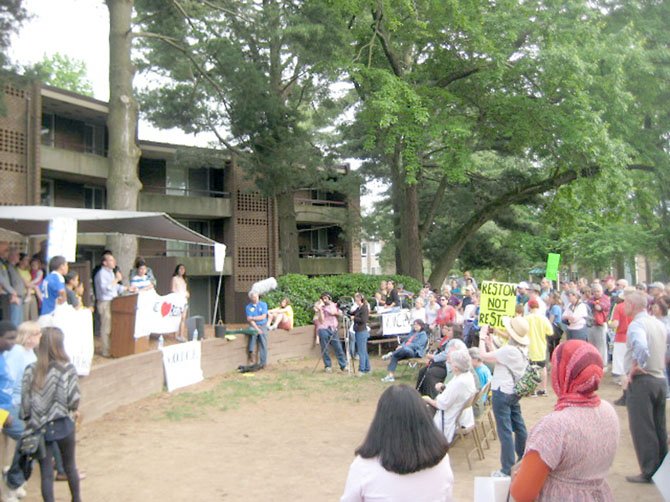 The walk ends in the center of Crescent Apartments where the final speakers share their stories.