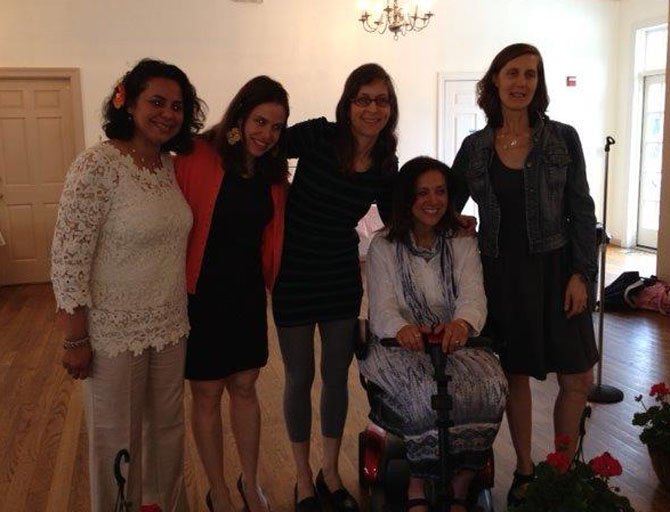 Salma Hasan Ali, Yael Luttwak, Rebecca Kahlenberg, Luby Ismail and Elizabeth Petty at MoverMom Inspiration Day.