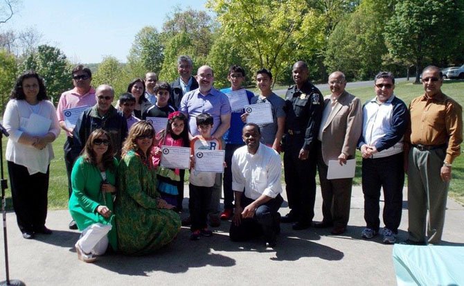 Members of the Montgomery County Muslim Foundation celebrate community service.