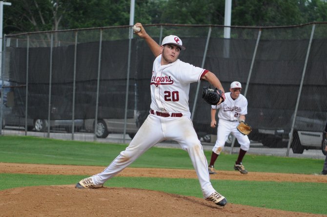 Oakton pitcher RJ Gaines threw a complete game against South County on Wednesday in the Northern Region semifinals.