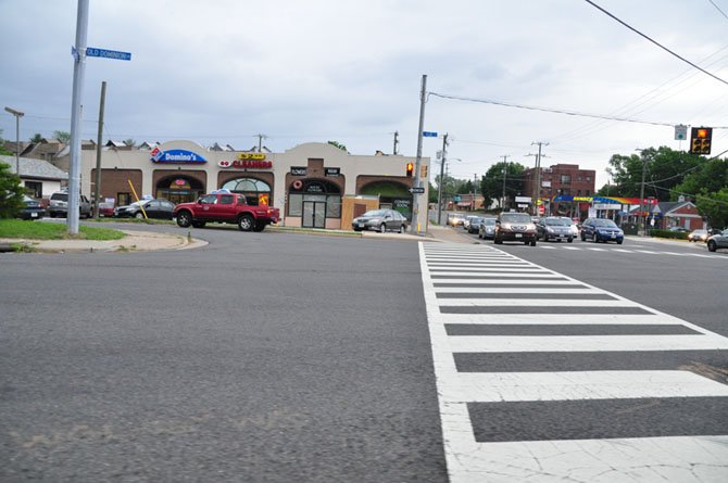 The "Listrani’s Peninsula" at the intersection of Old Dominion Drive, Chain Bridge Road and Elm Street, is scheduled to be extended to the crosswalk, to make crossing easier and safer for pedestrians in downtown McLean. 