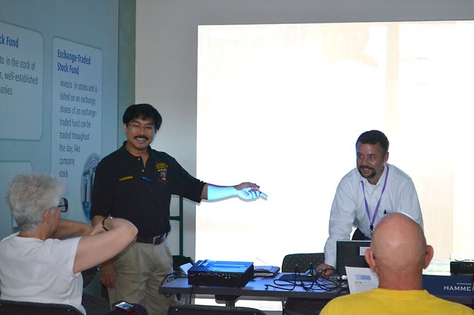 Citizens participate in a breakout session titled “Learning About My Neighborhood,” led by Joey Taguding of the Department of Information Technology.