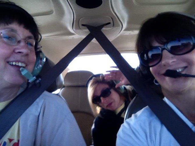 The team from 2012 Air Race Classic: Debi Dreyfuss, Linda Knowles and Carol Bailey.