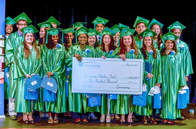 All 20 graduating high school students for the year 2013 at the award ceremony.