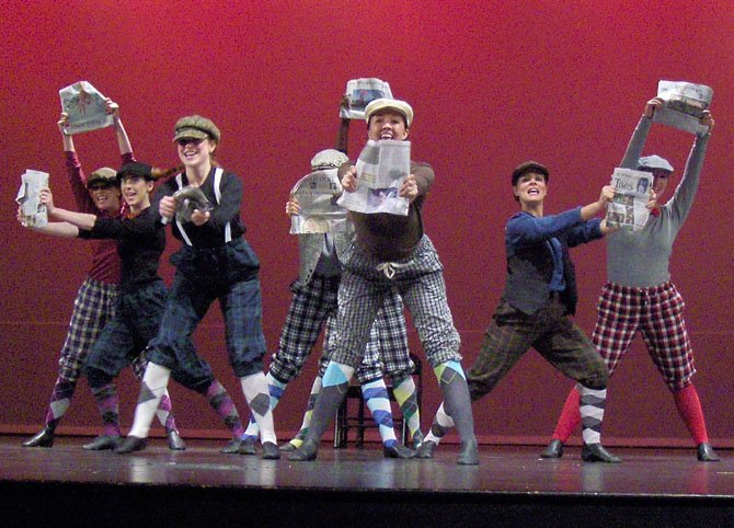 Virginia Tech’s Contemporary Dance Ensemble performs a number from the play, “Newsies,” in the 2012 cabaret.