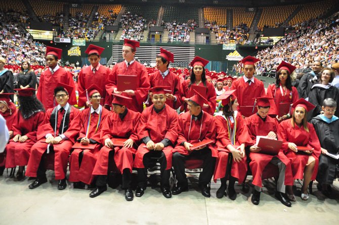 Herndon High School seniors receive their diplomas at the Patriot Center Tuesday, June 18. 

