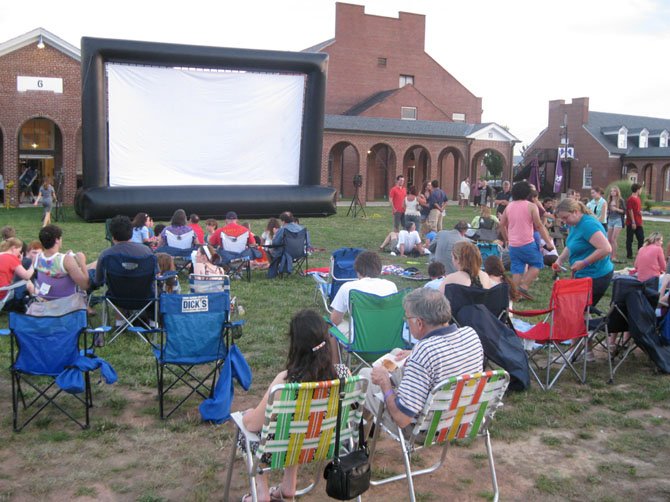 The crowd takes its place Saturday evening at the Clifton Film Fest on the lawn of Workhouse Arts Center in Lorton.
