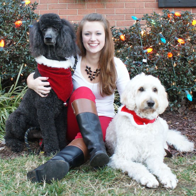 Toby, Lauren Lewis and Annie Christmas 2012