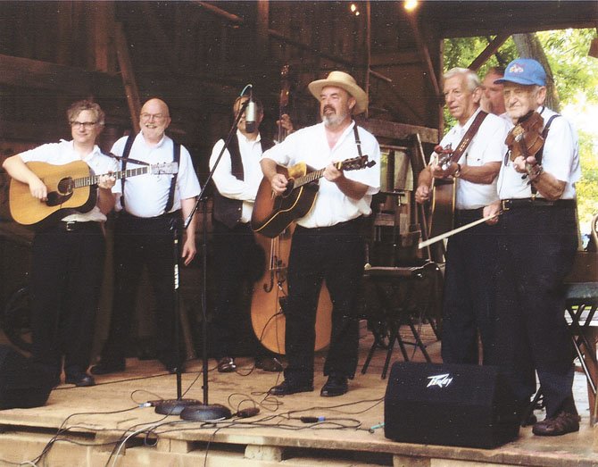 The New Old-Time String Band with Andrew Acosta in center.
