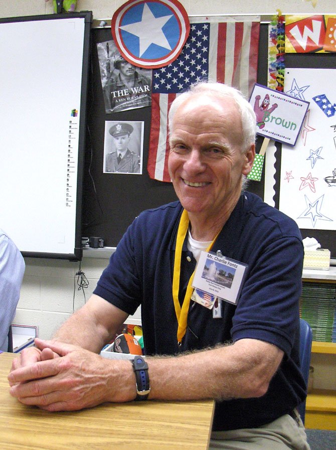 Rocky Run’s librarian, Charlie Fontz, was a Navy helicopter pilot during the Vietnam War.