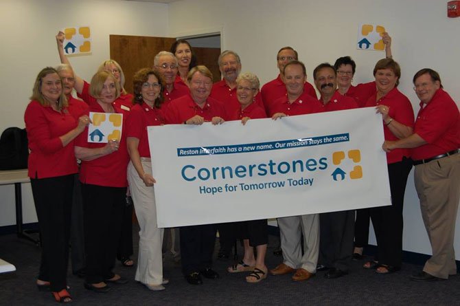 The Cornerstones, formerly Reston Interfaith, board unveils their new name and logo, which became official Aug. 1. 