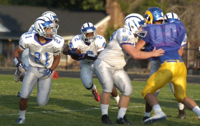 West Potomac senior DeMornay Pierson-El, with ball, is committed to the University of Nebraska.