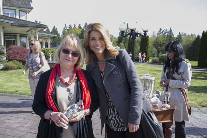 Author Suzi Weinert with actress Lori Laughlin, who will portray Jennifer Shannon, the protagonist in the movie “Garage Sale Mystery,” which is based off of Weinert’s first novel. 