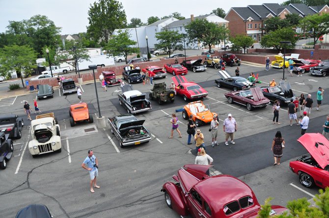 The parking lot next to the Herndon Municipal Center is filled with classic cars Sunday, Sept. 8. 