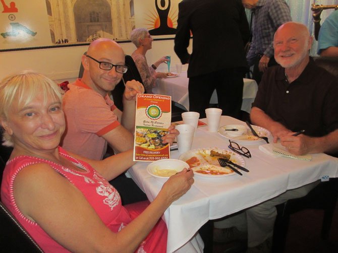 Gene and Ella Barnes and their son Matt were happy with the food. Matt Barnes called it “fantastic.”
