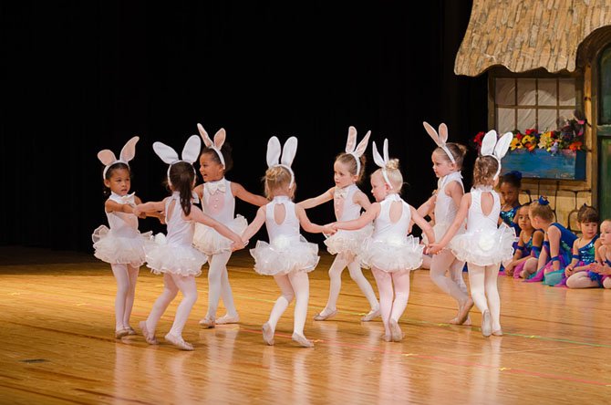 Tiny Dancers in a recital. The studio has just been voted "Best Ballet or Dance Studio" by Washington Family Magazine readers