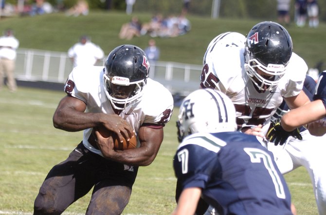 Episcopal running back Nigel Beckford rushed for 312 yards and five touchdowns against Flint Hill on Sept. 13.