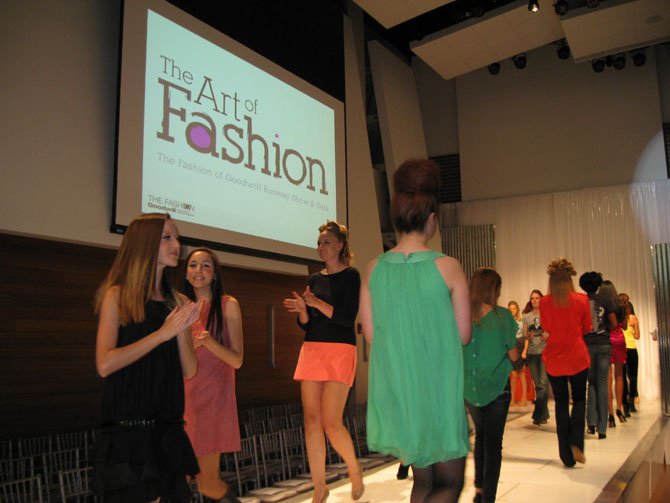 Models at The Fashion of Goodwill Runway Show and Gala at The Artisphere.